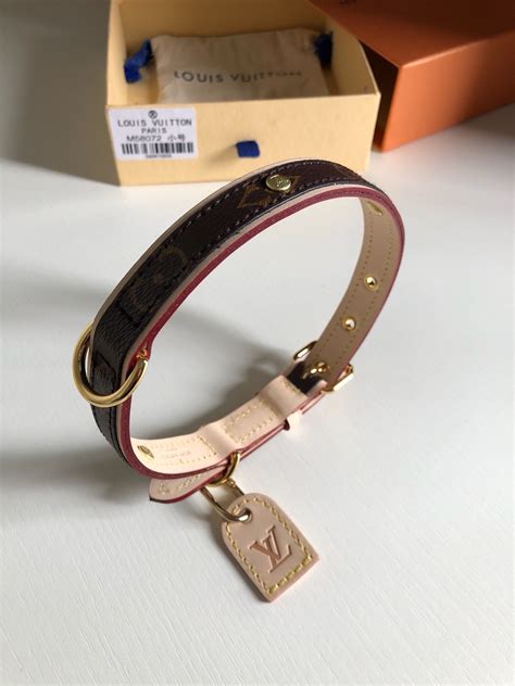 louis vuitton collar fake|Louis Vuitton dog collar leash.